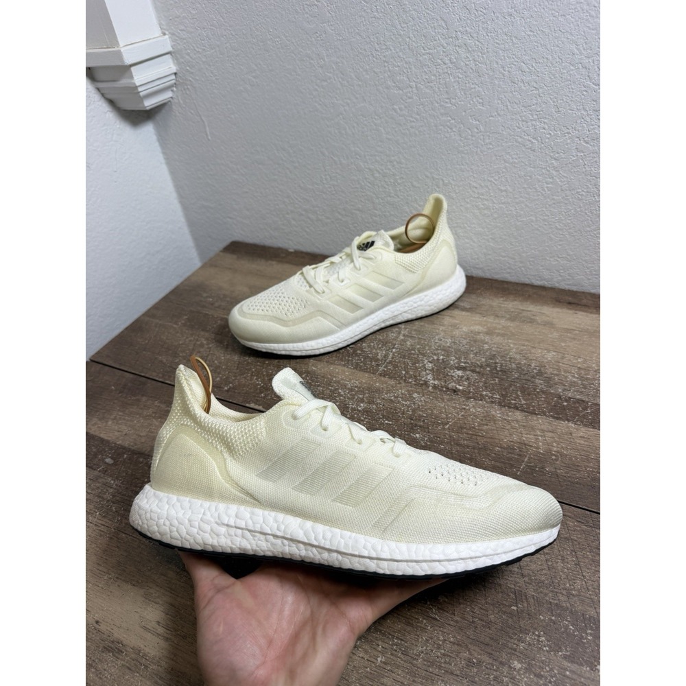 adidas Ultraboost 21 Made To Be Remade Primeknit Boost Beige/White FZ3987 Sz 11